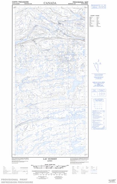 035F08W - HUBERT LAKE - Topographic Map