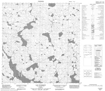 035G01 - LAC FLAHERTY - Topographic Map