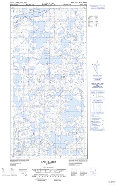 035G03W - LAC PELTIER - Topographic Map