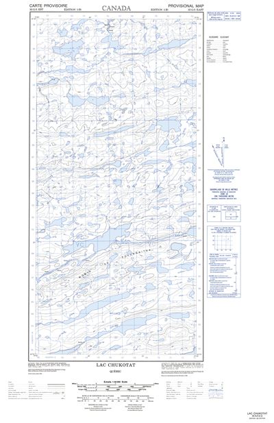 035G05E - LAC CHUKOTAT - Topographic Map