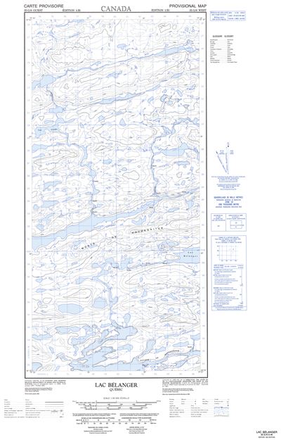 035G06W - LAC BELANGER - Topographic Map
