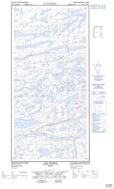 035G07W - LAC DUMAS - Topographic Map
