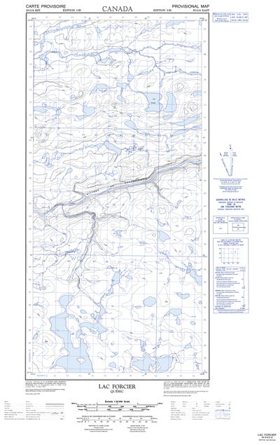 035G08E - LAC FORCIER - Topographic Map