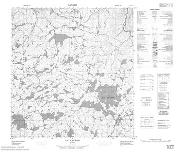 035G13 - LAC VANASSE - Topographic Map