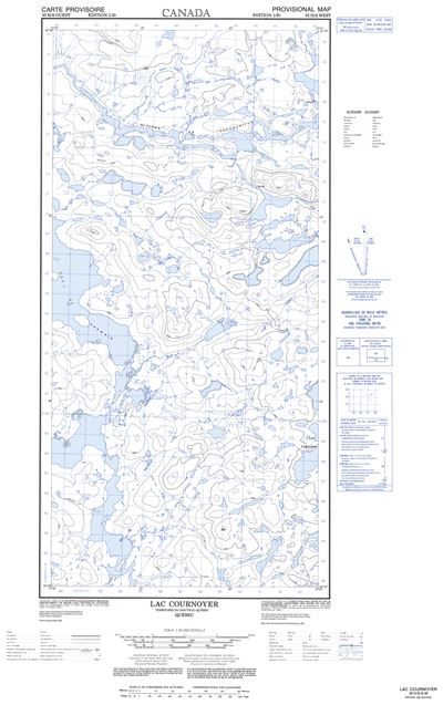 035H06W - LAC COURNOYER - Topographic Map