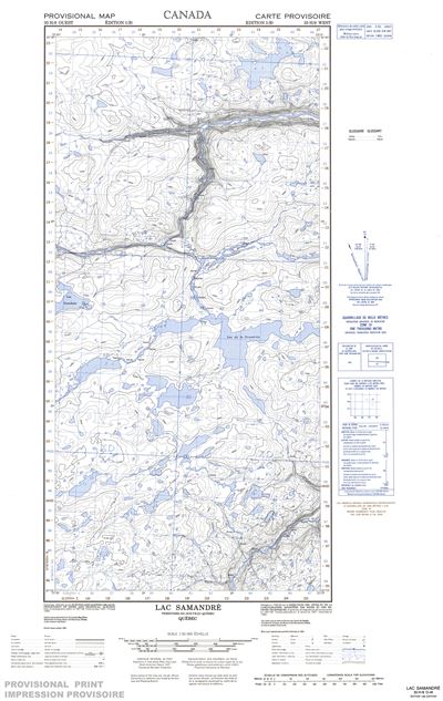 035H08W - LAC SAMANDRE - Topographic Map