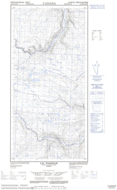 035H10E - LAC WAKEHAM - Topographic Map