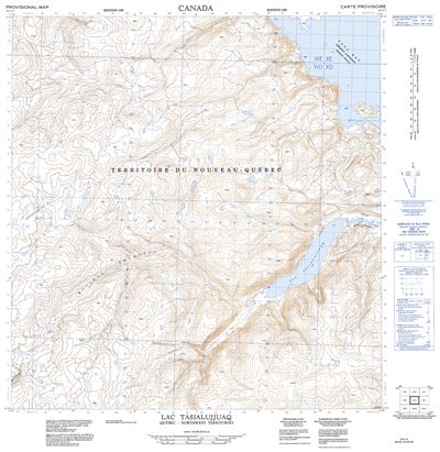 035I03 - LAC TASIALUJJUAQ - Topographic Map