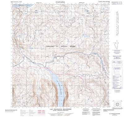 035J01 - LAC FRANCOYS-MALHERBE - Topographic Map
