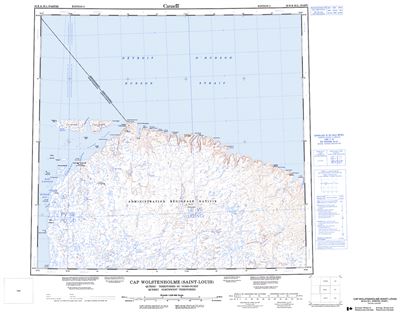 035K - CAP WOLSTENHOLME (SAINT-LOUIS) - Topographic Map