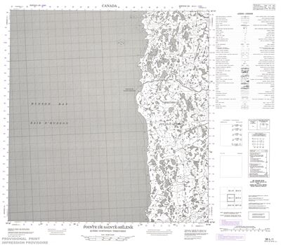 035L01 - POINTE DE SAINTE-HELENE - Topographic Map