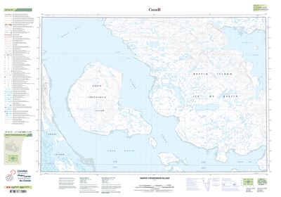 037A11 - NORTH TWEEDSMUIR ISLAND - Topographic Map