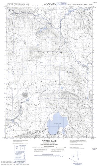 037E11E - NIVALIS LAKE - Topographic Map