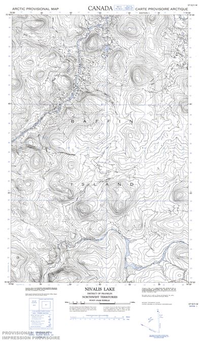 037E11W - NIVALIS LAKE - Topographic Map