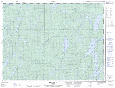 042C10 - ANAHAREO LAKE - Topographic Map