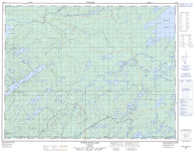 042E13 - NORTH WIND LAKE - Topographic Map