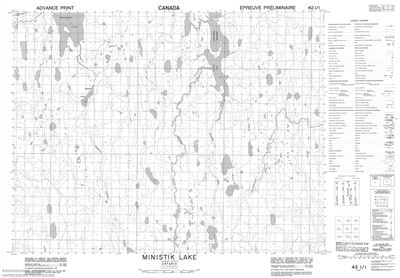 042I01 - MINISTIK LAKE - Topographic Map