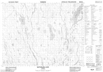 042I02 - MCPARLON LAKE - Topographic Map