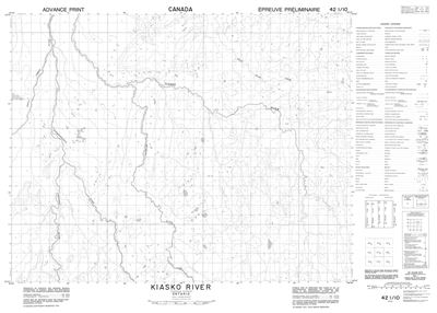 042I10 - KIASKO RIVER - Topographic Map