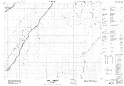 042I11 - ONAKAWANA - Topographic Map