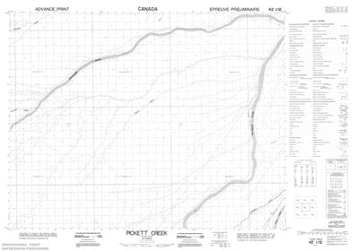 042I12 - PICKETT CREEK - Topographic Map