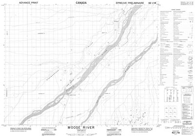 042I14 - MOOSE RIVER - Topographic Map