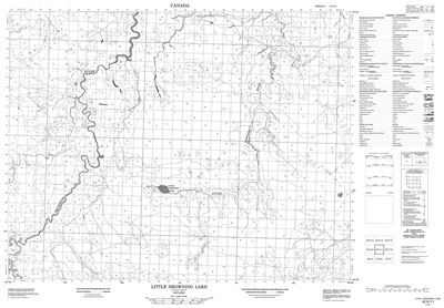 042K11 - LITTLE DROWNING LAKE - Topographic Map