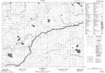 042K13 - BARBER LAKE - Topographic Map