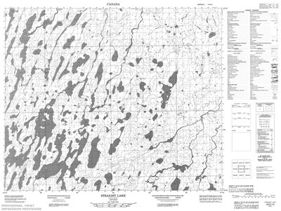 043E12 - STRAIGHT LAKE - Topographic Map