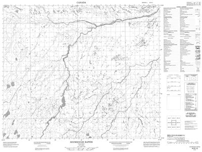 043E13 - SOURDOUGH RAPIDS - Topographic Map