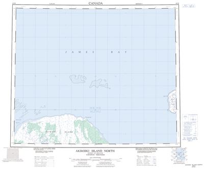 043H - AKIMISKI ISLAND NORTH - Topographic Map