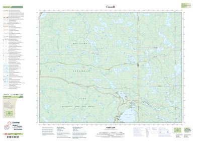 052E14 - CADDY LAKE - Topographic Map