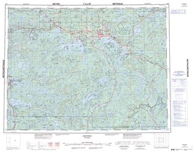 052F - DRYDEN - Topographic Map
