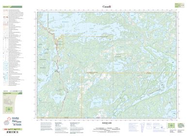 052F04 - KAKAGI LAKE - Topographic Map