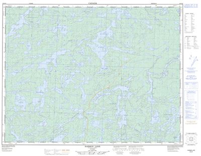 052G16 - HARMON LAKE - Topographic Map