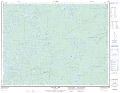 052H13 - UNEVEN LAKE - Topographic Map