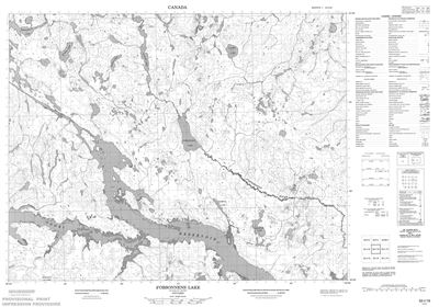 052I16 - D'ORSONNENS LAKE - Topographic Map