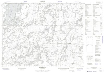 052J08 - WILKIE LAKE - Topographic Map