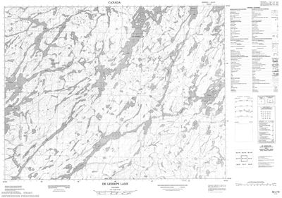 052J10 - DE LESSEPS LAKE - Topographic Map