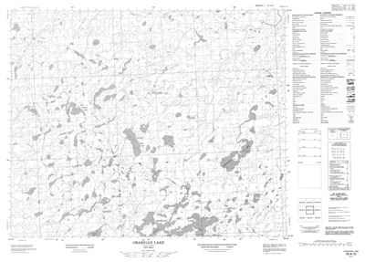 053A12 - OBABIGAN LAKE - Topographic Map