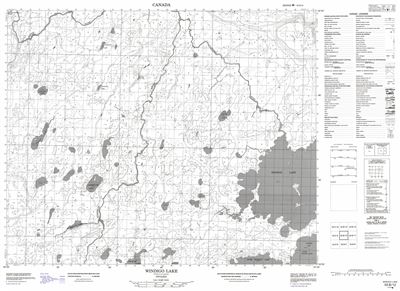 053B12 - WINDIGO LAKE - Topographic Map