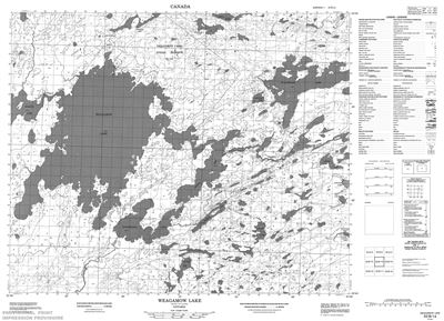 053B14 - WEAGAMOW LAKE - Topographic Map