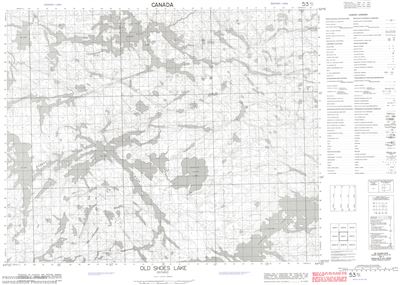 053D01 - OLD SHOES LAKE - Topographic Map