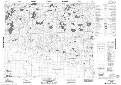 053E05 - NAMAYKOSOGUN LAKE - Topographic Map