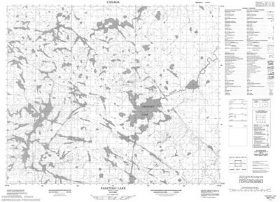 053F10 - PASATEKO LAKE - Topographic Map