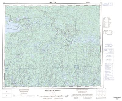 053H - ASHEWEIG RIVER - Topographic Map