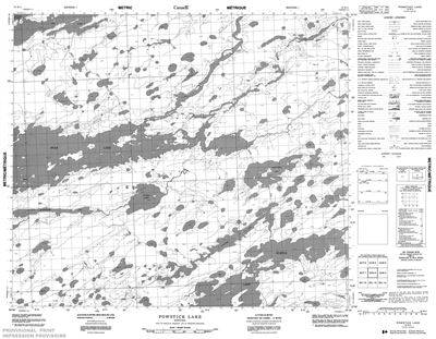 053M04 - POWSTICK LAKE - Topographic Map