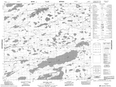 053M12 - HIGH HILL LAKE - Topographic Map