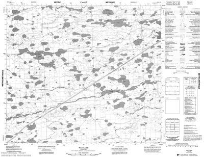 053M13 - WAR LAKE - Topographic Map