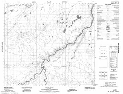 054C03 - CHURA LAKE - Topographic Map